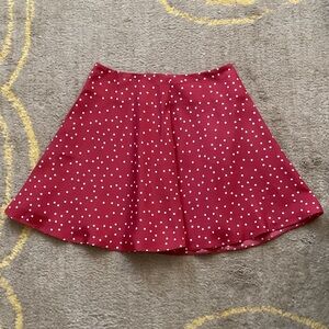 Stylish Red Star Patterned Skirt